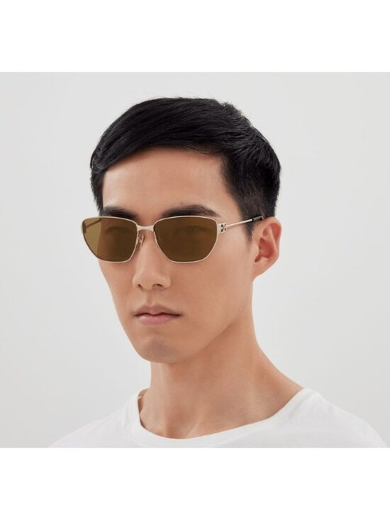 NEW BALENCIAGA SUNGLASSES BB0337SK 003 UNISEX GOLD EYEWEAR main image 4